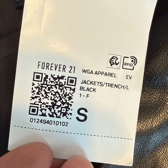 Forever 21 Black Faux Leather Women's Jacket - Picture 14 of 14